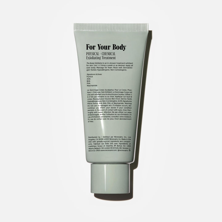 Nécessaire close-up of volcanic pumice texture demonstrating exfoliating grit benefit