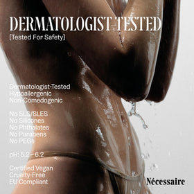 Nécessaire 180ml next to common items indicating compact, travel-friendly size benefit