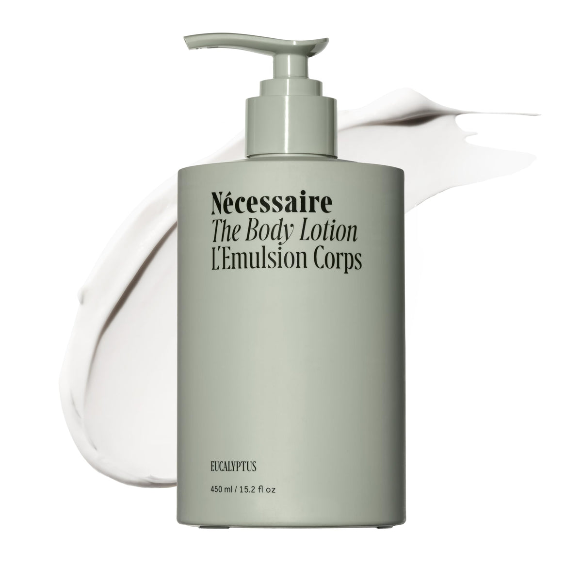 Nécessaire front packaging showing clean bottle and branding benefit: clear presentation