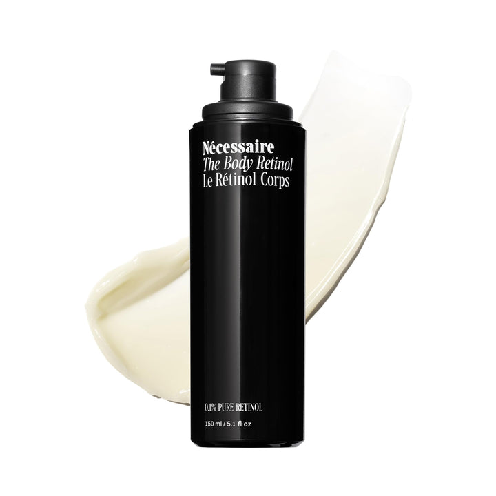 Nécessaire bottle front packaging showing product and benefits