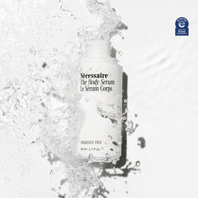 Nécessaire serum texture on skin highlighting fast-absorbing, non-greasy finish
