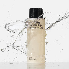 Nécessaire close-up label showing key minerals and gentle formula benefits