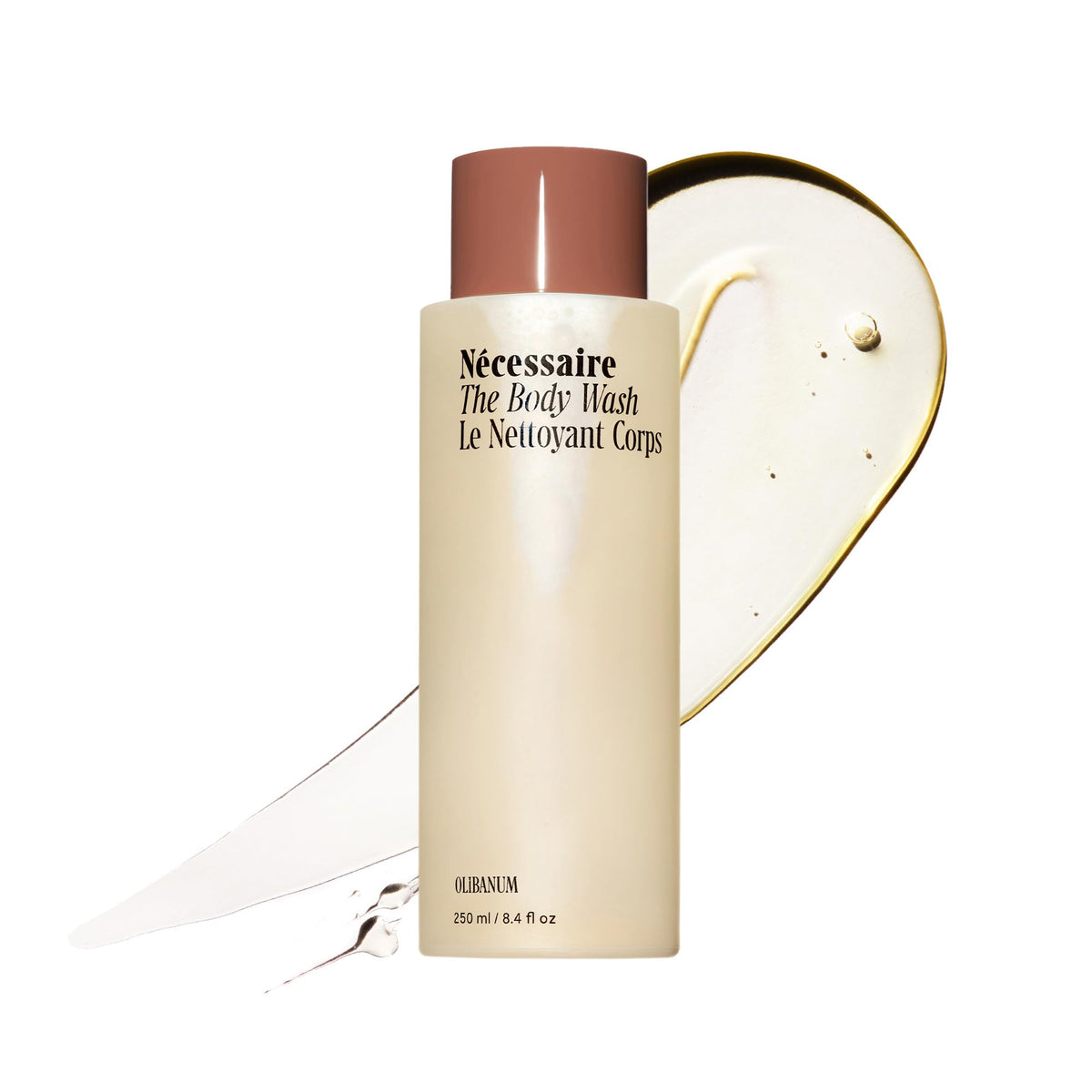 Nécessaire front packaging showing clean design and product name, highlights gentle cleanse
