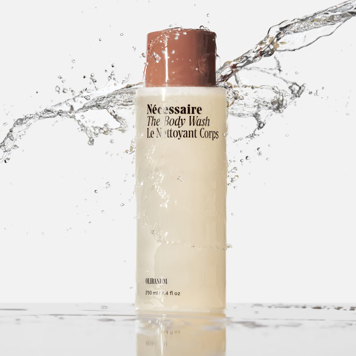 Nécessaire texture foam close-up, dense creamy lather that preserves skin moisture