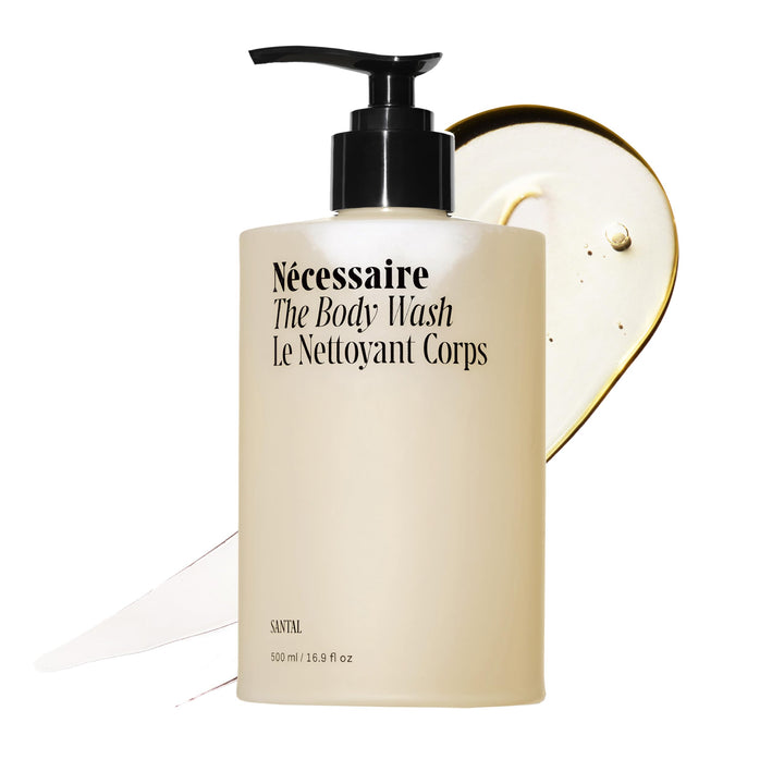 Nécessaire front bottle showing clean design and easy dispensing benefit