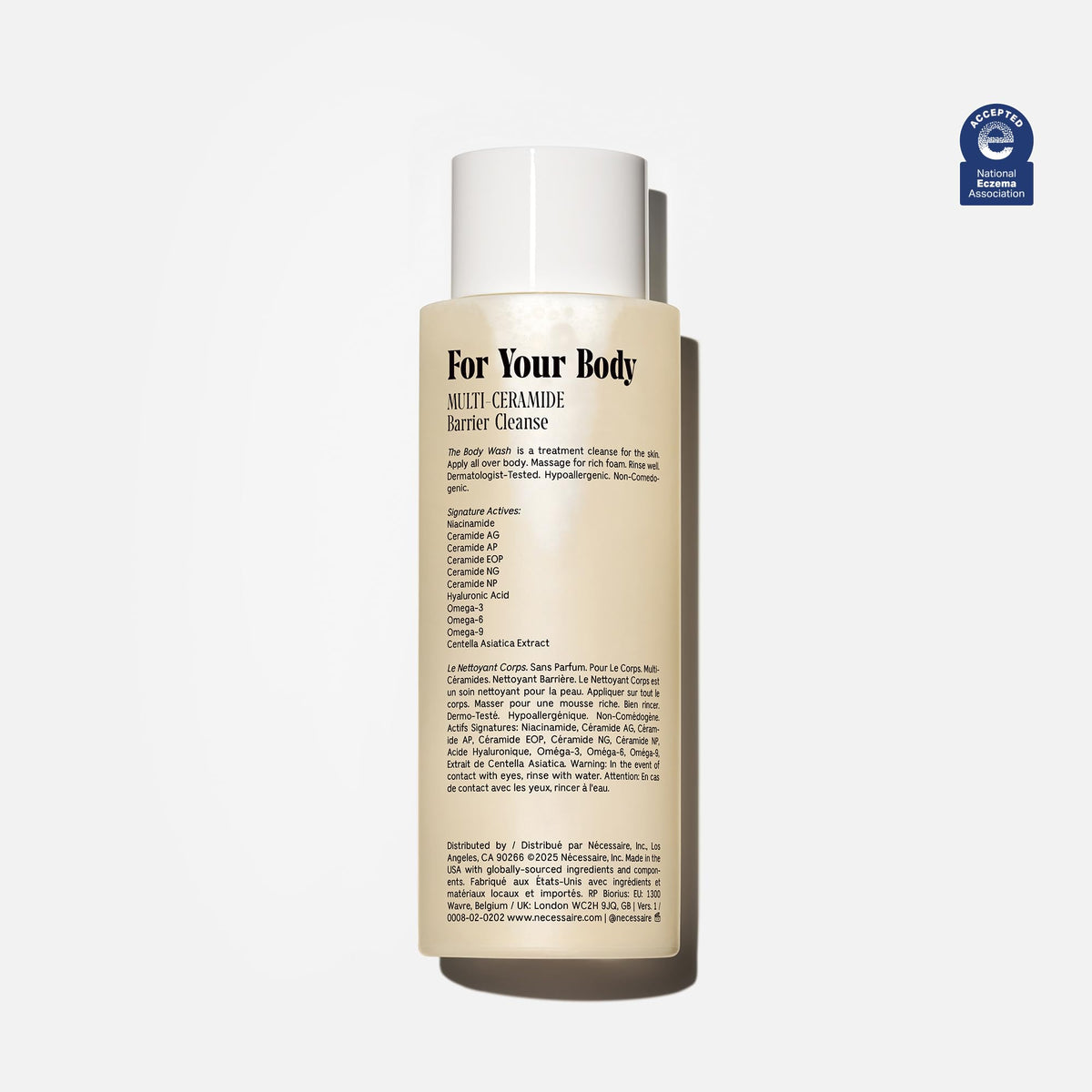 Nécessaire close-up of gel texture demonstrating lightweight, hydrating feel