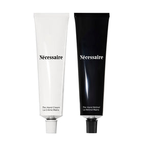 Nécessaire front packaging showing the duo for easy gifting and daily routines