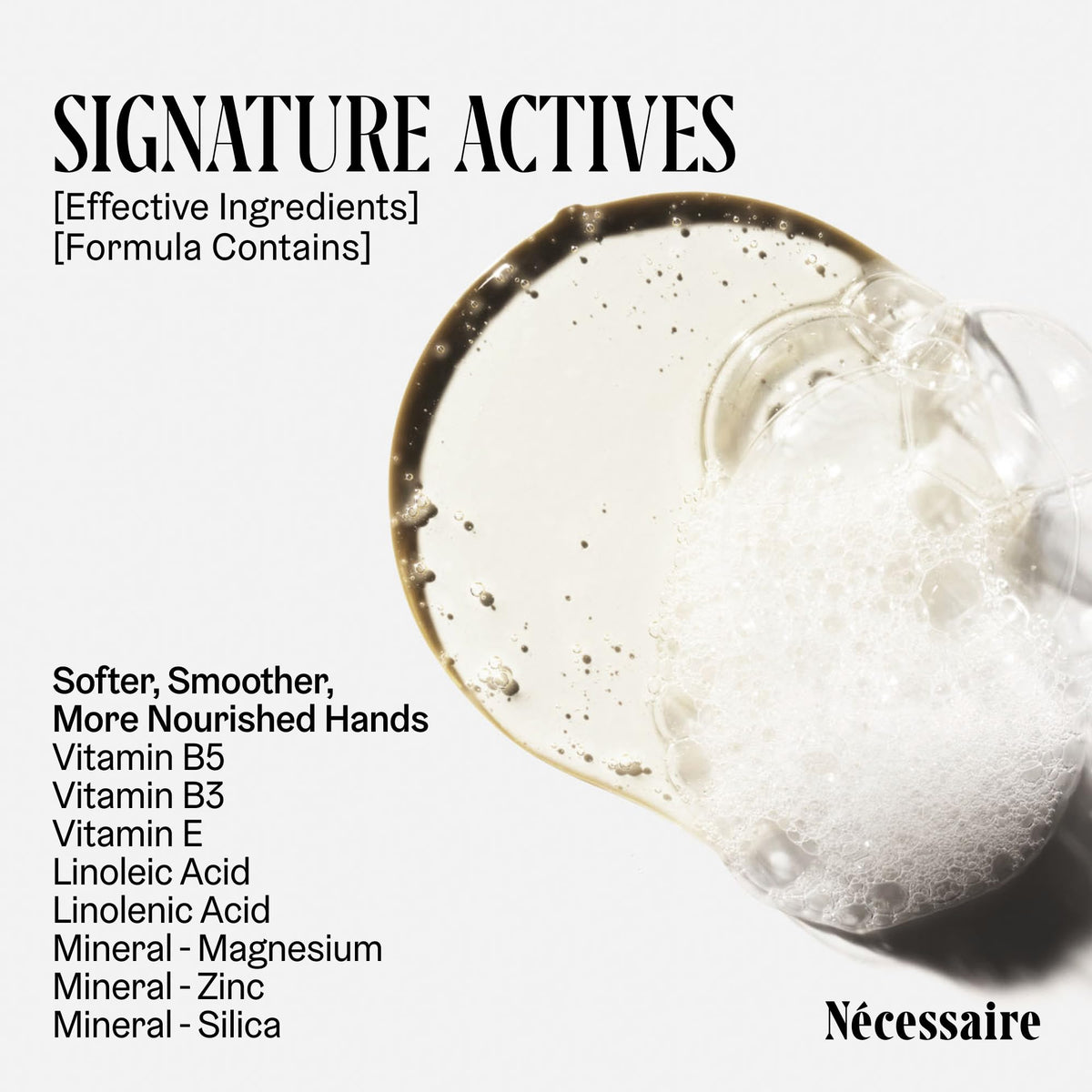 Nécessaire bottle paired with Hand Lotion demonstrating coordinated moisturization routine