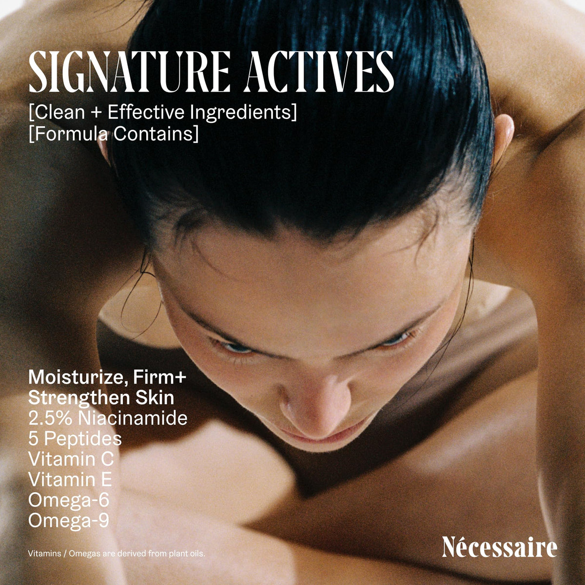 Nécessaire ingredients visual highlighting peptides and niacinamide benefits