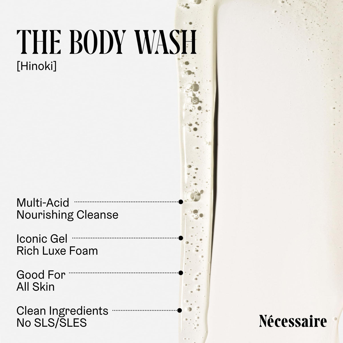 Nécessaire foam texture close-up demonstrating rich moisturizing lather