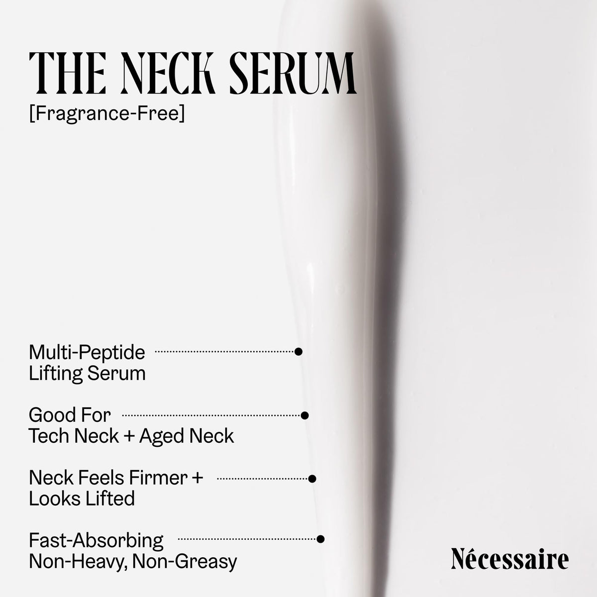 Nécessaire bottle in hand demonstrating 50 ml scale and portability