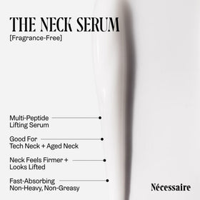 Nécessaire bottle in hand demonstrating 50 ml scale and portability