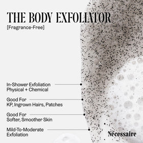 Close-up volcanic pumice particles in Nécessaire formula highlighting physical exfoliation