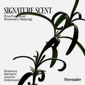 Nécessaire ingredient label close-up showing plant proteins and ceramides benefits