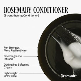 Nécessaire conditioner pouring onto a hand showing easy application and spreadability