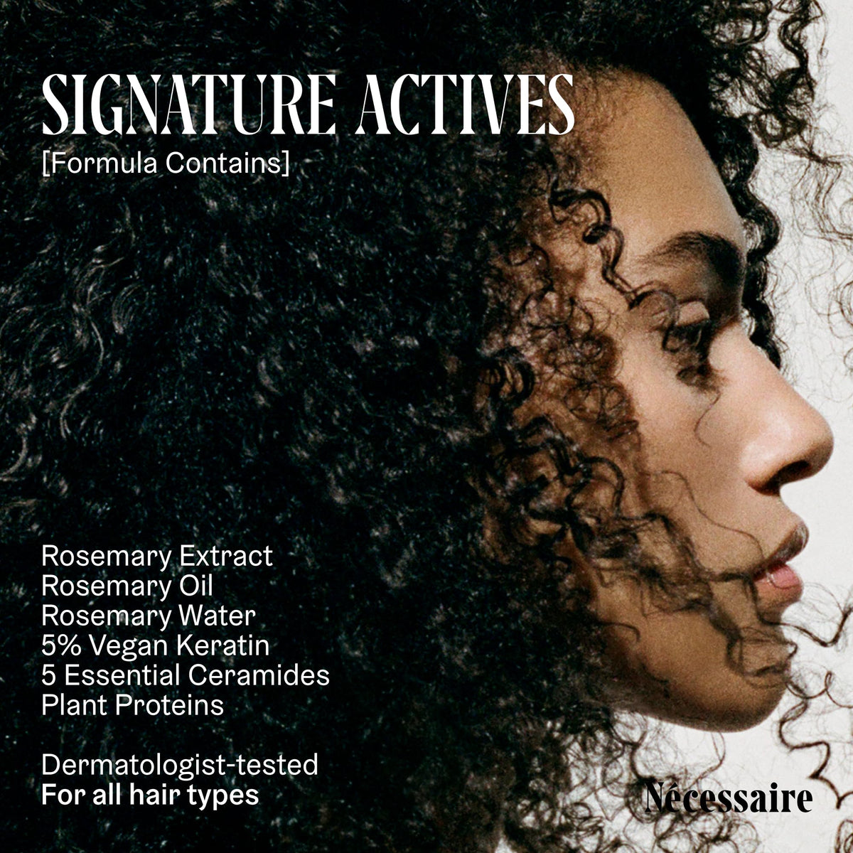 Nécessaire being applied to hair ends demonstrating instant slip benefit