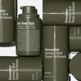 Nécessaire label close-up listing key ingredients and transparency benefit