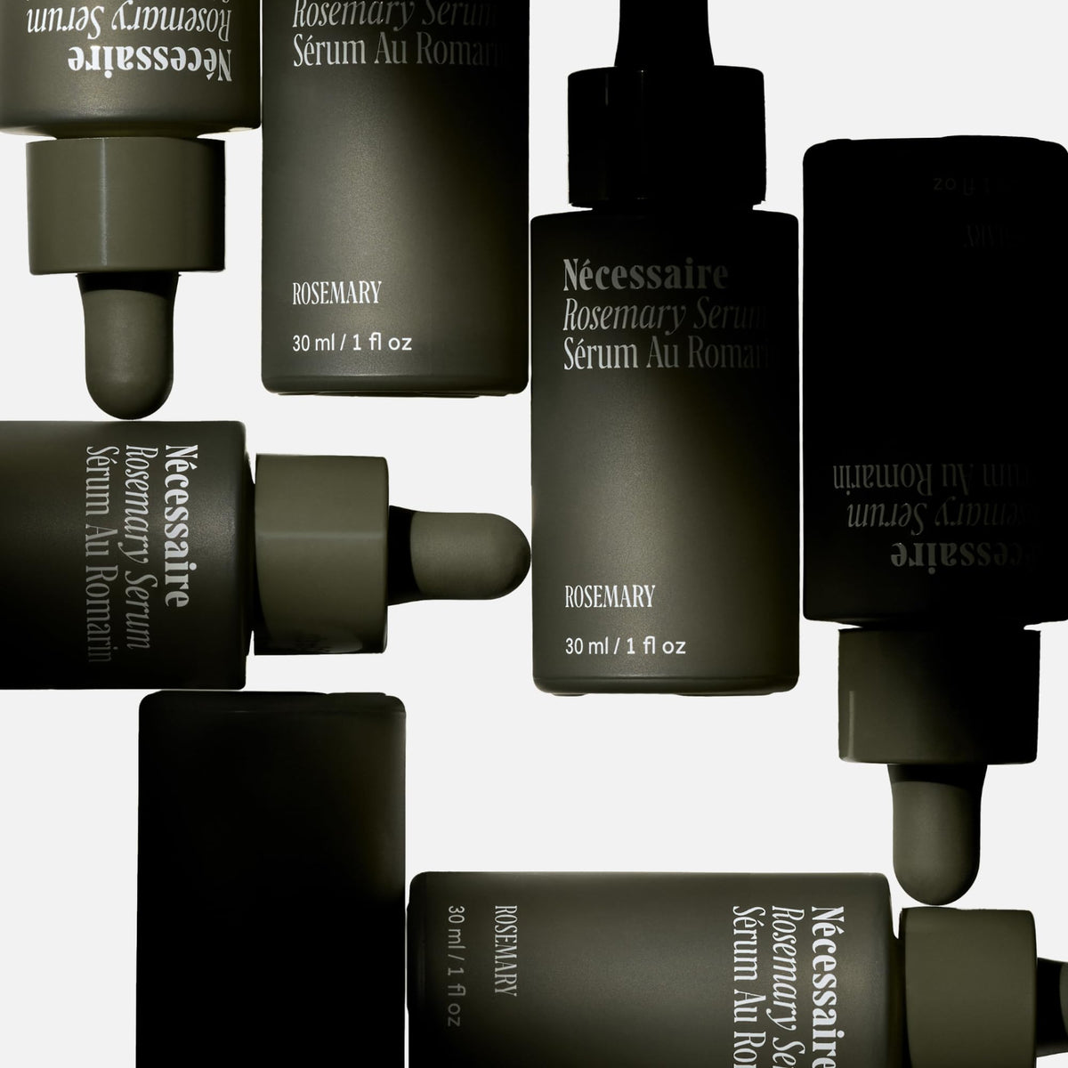 Nécessaire Rosemary Serum dropper detail highlighting quick-dry, no-residue application