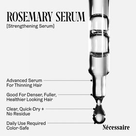 Nécessaire Rosemary Serum clear texture close-up demonstrating lightweight finish