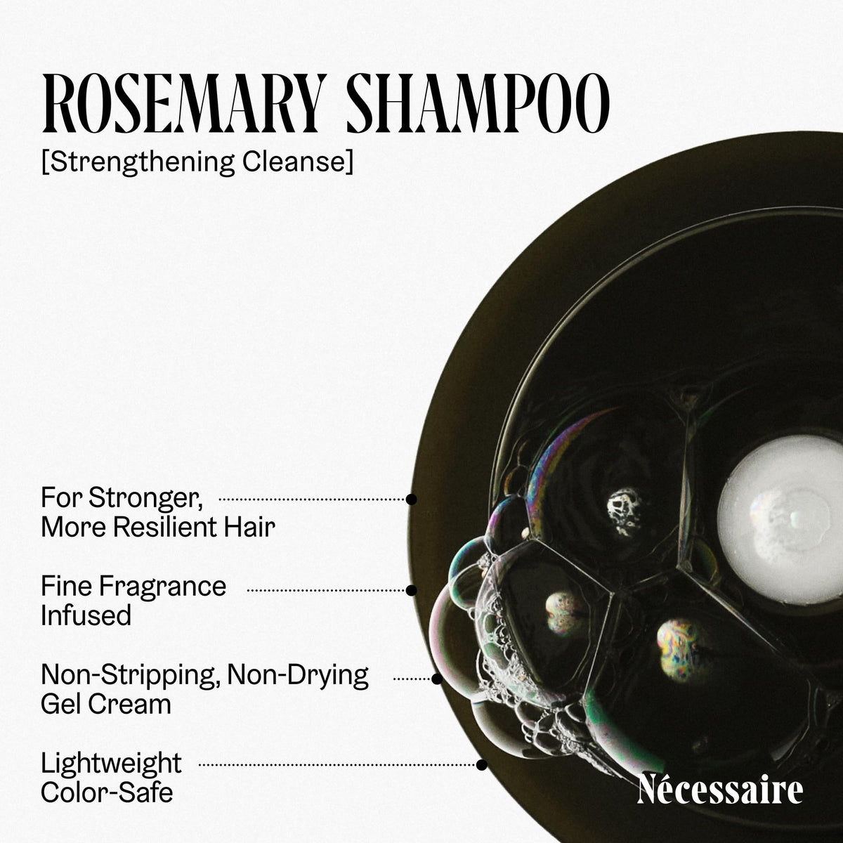 Nécessaire rosemary ingredient shot with fresh sprigs illustrating botanical benefit