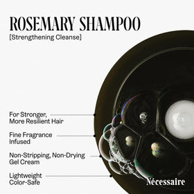 Nécessaire rosemary ingredient shot with fresh sprigs illustrating botanical benefit