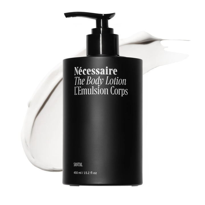 Nécessaire front packaging showing bottle and label, highlights everyday use