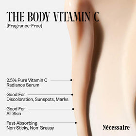 Nécessaire applying serum to arm demonstrating even application benefit