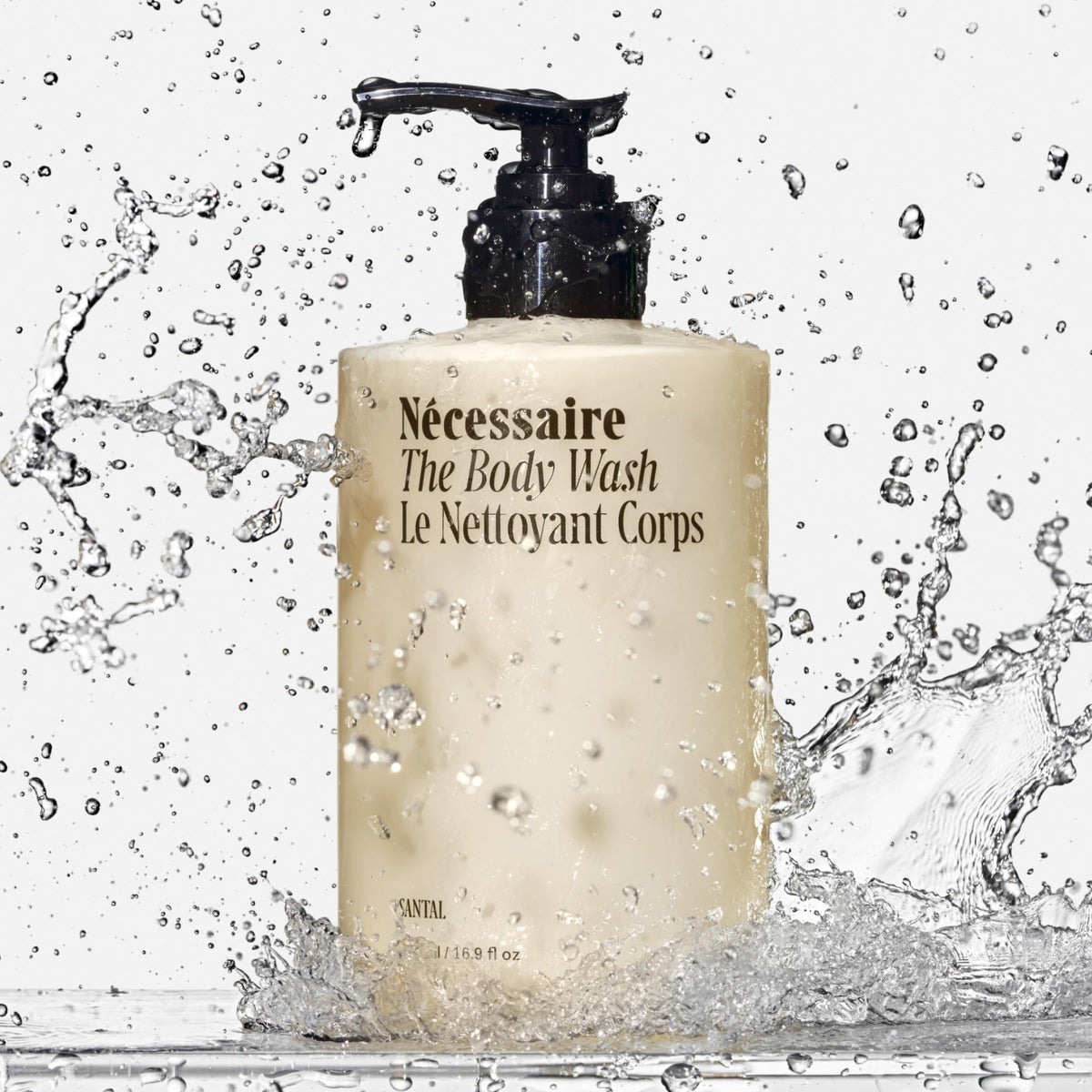 Nécessaire creamy foam texture closeup demonstrating gentle, moisturizing lather