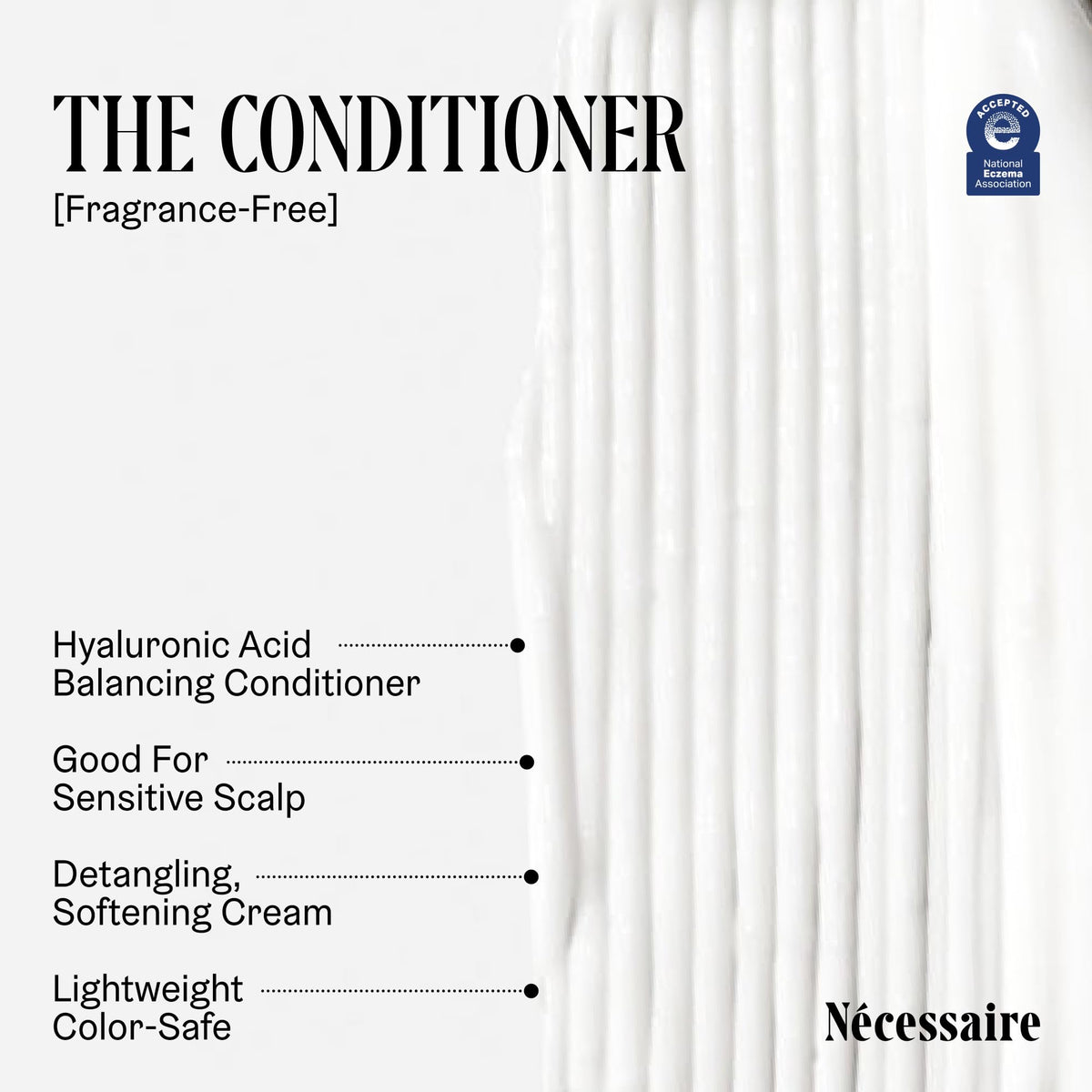 Nécessaire shampoo foam texture illustrating gentle cleanse and hydration