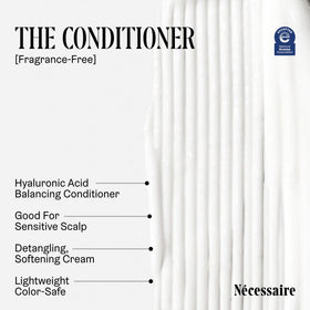 Nécessaire shampoo foam texture illustrating gentle cleanse and hydration