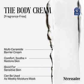 Nécessaire concept image of ceramides and hyaluronic acid highlighting barrier support