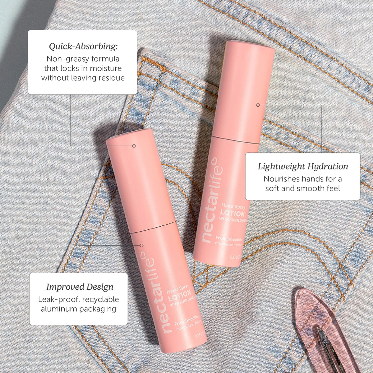 Nectar Life label detail highlighting vegan and cruelty-free benefit