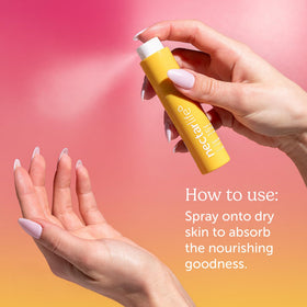 Nectar Life spray in hand demonstrating quick hydration benefit