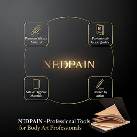 nedpain 8x6 scale next to ruler demonstrating compact portable dimensions