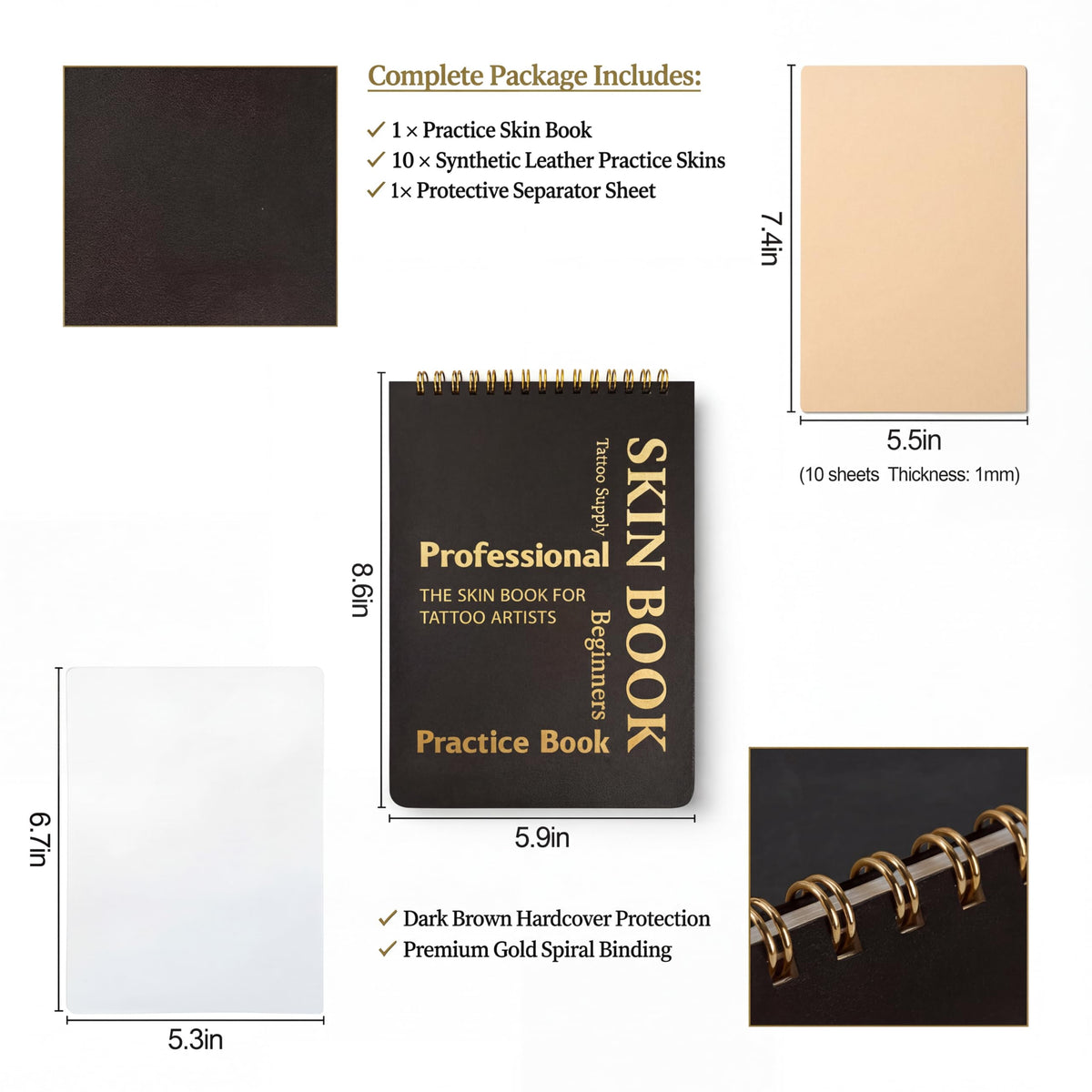 nedpain open book displaying ten double-sided silicone practice sheets for varied drills