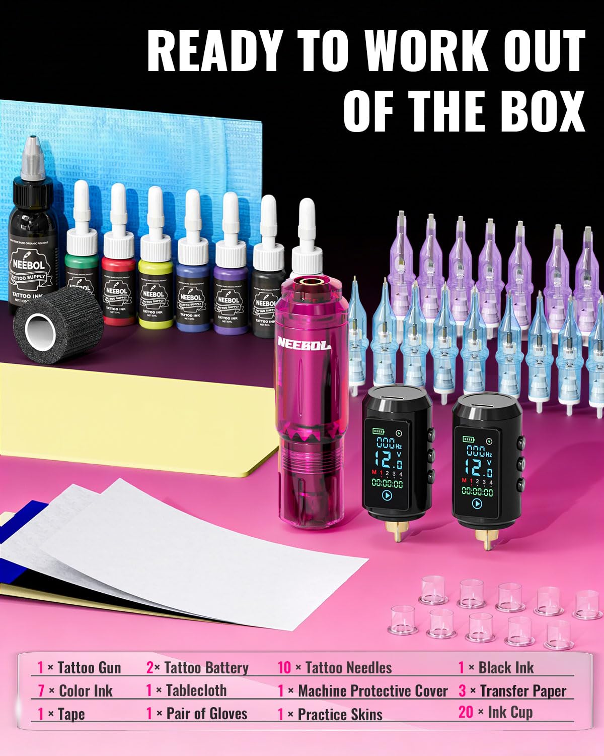 Neebol portable kit lifestyle setup ideal for travel and guest spots