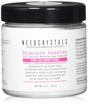 NeedCrystals jar front view showing label and 8 oz size for clear identification and trust