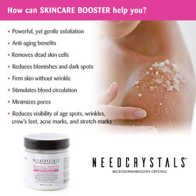 NeedCrystals label and lid detail showing product branding and weight for buyer confidence