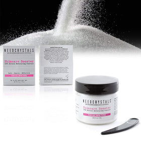 NeedCrystals being mixed with cleanser showing how to prepare for gentle exfoliation