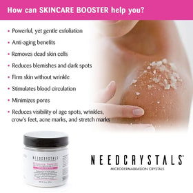 NeedCrystals rinsing face after use showing refreshed skin and easy cleanup