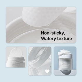 NEEDLY pad being applied to cheek illustrating gentle exfoliation benefit