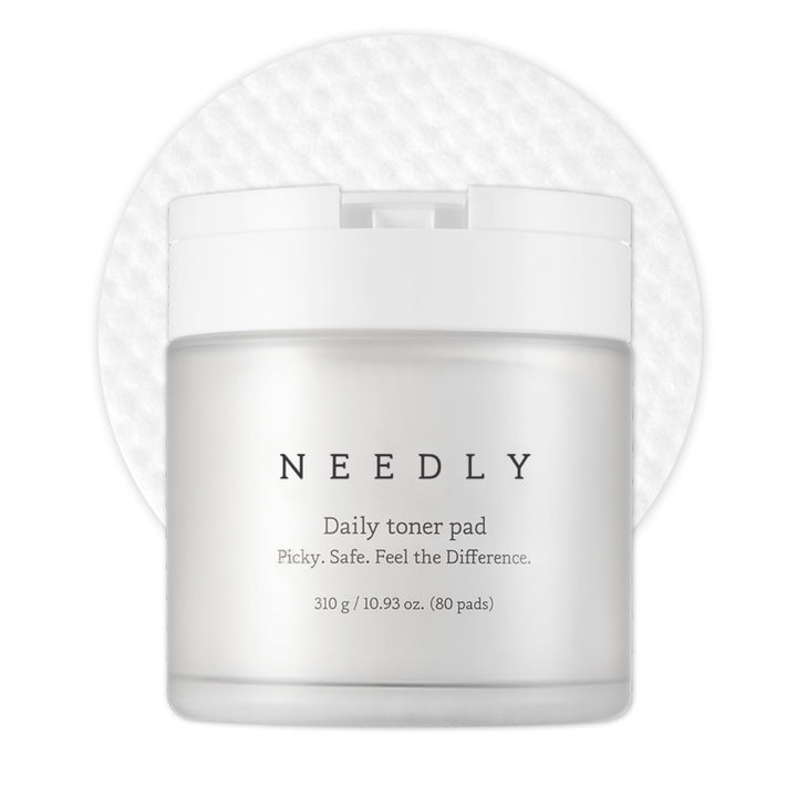 NEEDLY front packaging showing product benefits and 80-pad count for convenience