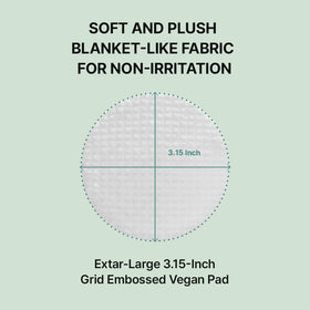NEEDLY open tub showing stacked pads for convenient travel and daily use