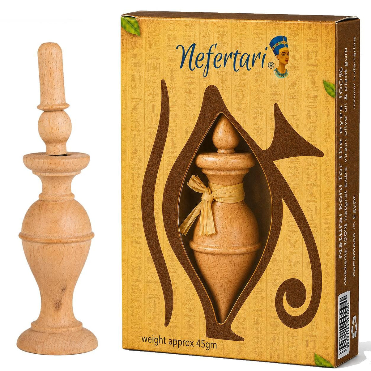 Nefertari front packaging in Pharaoh-style box showing elegant design and heritage appeal