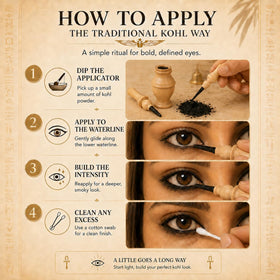 Nefertari eyeliner on vanity with accessories highlighting artisan packaging as a decorative accent