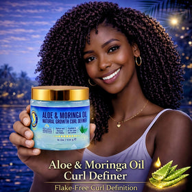 Nefertiti's Secrets moringa oil ingredient cup illustrating nourishment