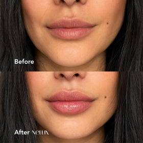 Nelux applicator detail and wand for precise, hygienic application and neat lip lines