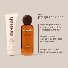 Nemah cream close-up texture on fingertip illustrating rich hydration and spreadability