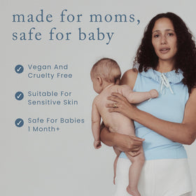Nemah used by mom and child outdoors, clear benefit: quick on-the-go refresh
