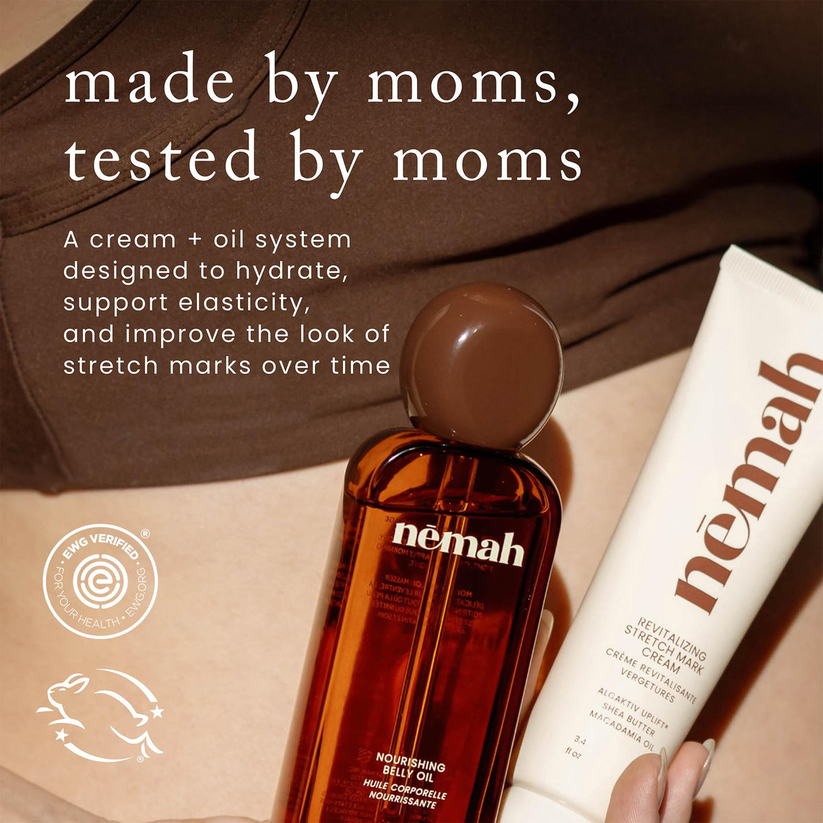 Nemah product tubes beside everyday items showing real size for travel and storage